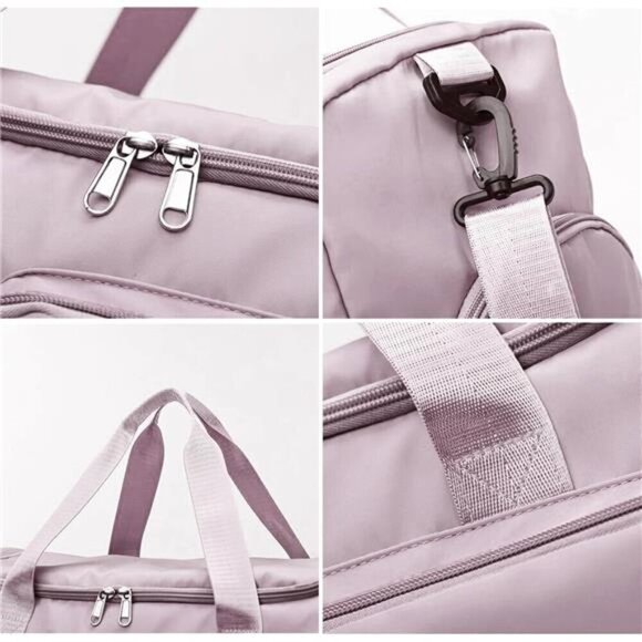 Sports Gym Bag with Shoes Compartment- Pink - Picture 5 of 6